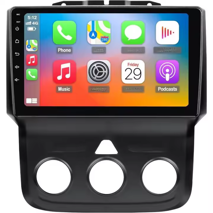 Estéreo de coche para Dodge RAM 1500 2500 3500 2013 2014 2015 2016 2017 2018 con CarPlay inalámbrico y Auto, pantalla táctil Android 13 de 9 pulgadas - 1
