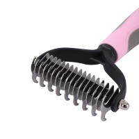 Cortador de nudos de piel para mascotas, herramientas de aseo para eliminar el pelo de gatos, cepillo de doble cara, productos para mascotas, peine para gatos, 1 unidad - details 2