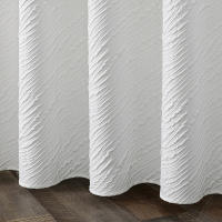 Cortina de Ducha Impermeable de Poliéster Sólido Accesorios de Baño Cortina de Ducha para Hogar sin Perforaciones - details 5
