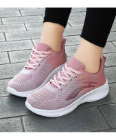 Zapatos de running mujeres 2024 casual suela suave zapatillas transpirables zapatos individuales fly weave mesh top zapatos venta al por mayo - details 16