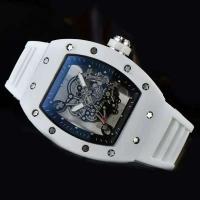 Reloj de Pulsera de Cuarzo de Lujo Automático Estilo Hueco Impermeable Deportivo Correa de Cuero - details 7