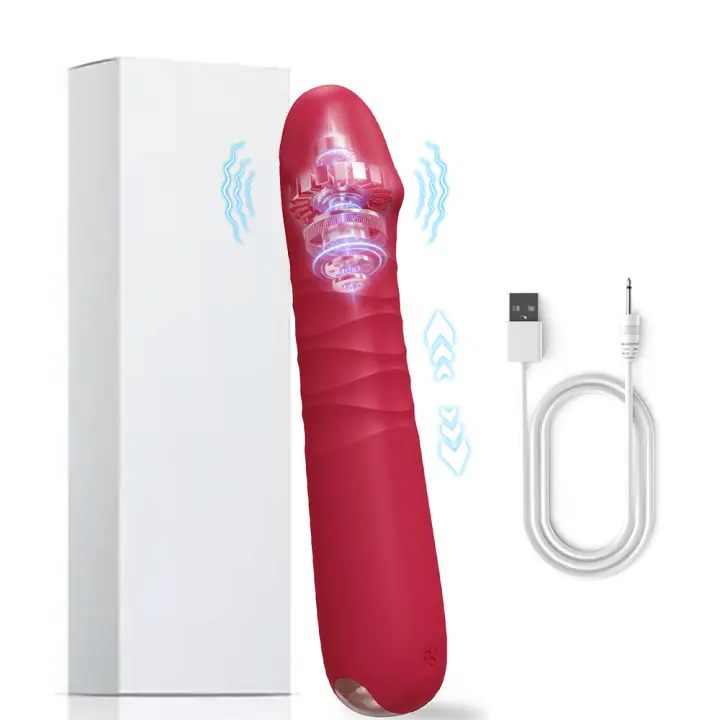 Vibrador Telescópico de Silicona Suave 10 Modos de Estimulación para Mujeres - 1