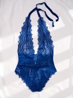 Peluche De Encaje Floral Sin Espalda Con Escote En V Profundo, Lencería Sexy Y Ropa Interior Para Mujer - details 6