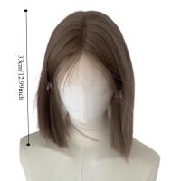 Peluca japonesa Cos de verano, dulce y corta, pelucas con malla frontal rosa y marrón, diadema, pelucas naturales frescas de Cosplay de Lolita, juego de rol - details 0