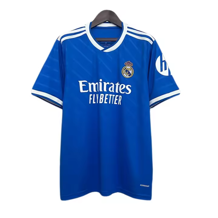 Camiseta de fútbol Real Madrid edición personalizable para aficionados 2025/26 tercera equipación visitante réplica oficial - Adulto - Talla S-2XL - 1
