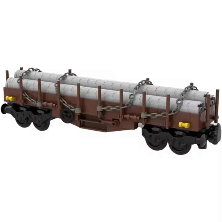 Kit de Construcción de Tren de Llano Alemán DB Modelo de Tren de Carga Ferroviaria DIY - 1
