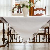 Mantel rectangular de poliéster blanco impermeable, resistente a la suciedad y al aceite que cubre la cocina del hogar con decoración ENCE - details 11