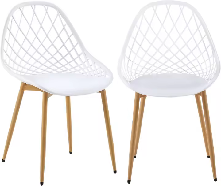 Juego de 4 sillas de jardín, sillas de terraza con Patas de Metal, reposapiés Ajustable, Silla de Exterior, Silla de Playa, Silla de salón, Exterior, jardín, balcón, sillas de Comedor para - 1