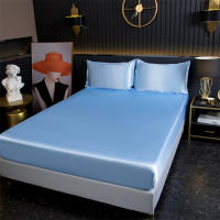 Bonenjoy-sábana bajera para cama tamaño Queen/King, Protector de colchón liso para el hogar, Sábana elástica de lino de Color sólido (sin funda de almohada) - details 9