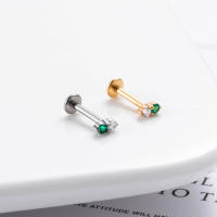 Crown ASTM F-136-pendientes de titanio con forma de luna, Piercing para el cuerpo, joyería con forma de luna - details 5