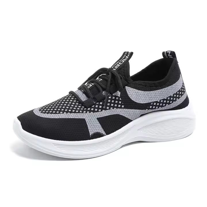 Zapatos deportivos de ocio para mujer de verano 2025 - Parte superior de malla Fly-Weave, transpirable, cómodo, ligero, suela suave - Estilo de carrera, look universitario, zapatos para estudiantes - 1