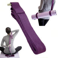 Correa de Yoga elástica con hebilla de anillo en D, cinturón de entrenamiento de algodón duradero, ejercicio de Fitness deportivo, correas ajustables para cintura y pierna - details 4