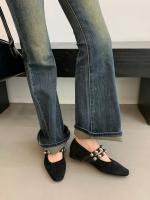 Nuevos zapatos franceses Mary Jane para mujer versión coreana diseño sentido moda remache tacón grueso cabeza cuadrada zapatos individuales ladyshoes - details 18