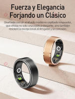 Anillo inteligente, frecuencia cardíaca/oxígeno en sangre/monitoreo del sueño, anillo de seguimiento de calorías con contador de pasos, duración de batería de 7 días, resistente al agua compatible con iOS y Android - details 4