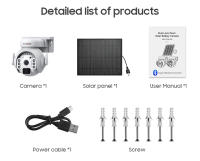 Camara de vigilancia exterior solar WIFI inteligente solar HD 360 grados alarma 4G vigilancia - details 12