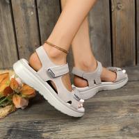 Sandalias casuales de velcro nuevas de verano con suela gruesa de talla grande para mujer - details 6