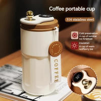 Taza de aislamiento portátil con pantalla Digital, botella reutilizable resistente al calor para mujeres y hombres - details 4