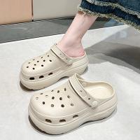 Sandalias de plataforma gruesas ahuecadas para mujer, zuecos de suela gruesa Eva, calzado para jardín, sandalias de playa antideslizantes cómodas para verano 2025 - details 2