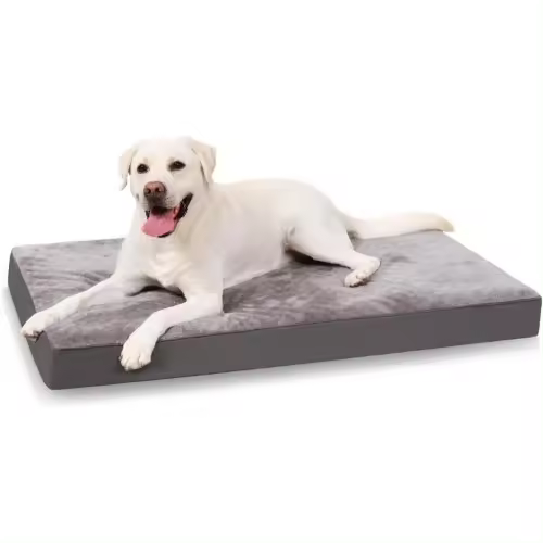 Cama Ortopédica Grande para Perro, 88x55x7cm, Cama para Perros L, Colchon Colchoneta Perro Desenfundable, Cama Mascota Lavable in Máquina Repleto Grueso Fondo Antideslizante Cama para Perros, Gris Oscuro - 1