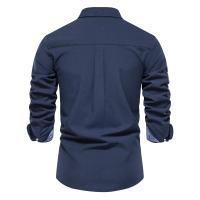 día del padre Camisas ajustadas de calidad de marca para hombres Camisa Oxford de algodón de otoño para hombres Camisas de manga larga con botones para hombres Camisas de negocios casuales - details 4