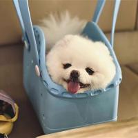 Bolsa de transporte para perros de EVA transpirable, bolsa de transporte para mascotas de viaje de mano de gran capacidad con diseño de cabeza con orificio, bolsa de mano portátil para gatos para mujer - details 5