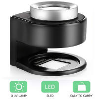 Lupa recargable por USB con 6 luces, lupa de ojo de Metal portátil para Textiles, joyas, monedas, lupa óptica - details 1