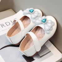 Zapatos de cuero para niñas pequeñas, zapatos planos informales de princesa dulce para niños, fiesta de boda, diamantes de imitación, mariposa, cristal, corazón, moda, nuevo suave - details 11