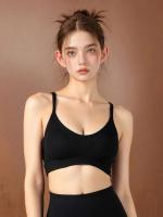 Musebree Bralette deportivo sin costuras para mujer y niña, Color sólido, Push Up, cómodo y transpirable - details 4
