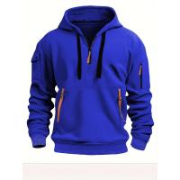 Sudadera con capucha personalizada con múltiples bolsillos para hombre, holgada, cómoda, informal y deportiva - details 4