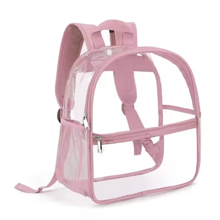 Mochila transparente de PVC, mochila Visible impermeable informal de gran capacidad con correas ajustables, mochilas de almacenamiento escolar para playa - 1