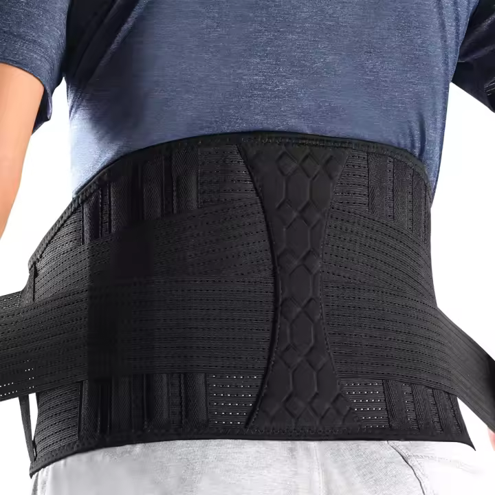 Fuerte soporte lumbar transpirable inferior de la espalda compresión para hombres mujeres levantamiento, disco herniado, ciática, alivio del dolor - 1