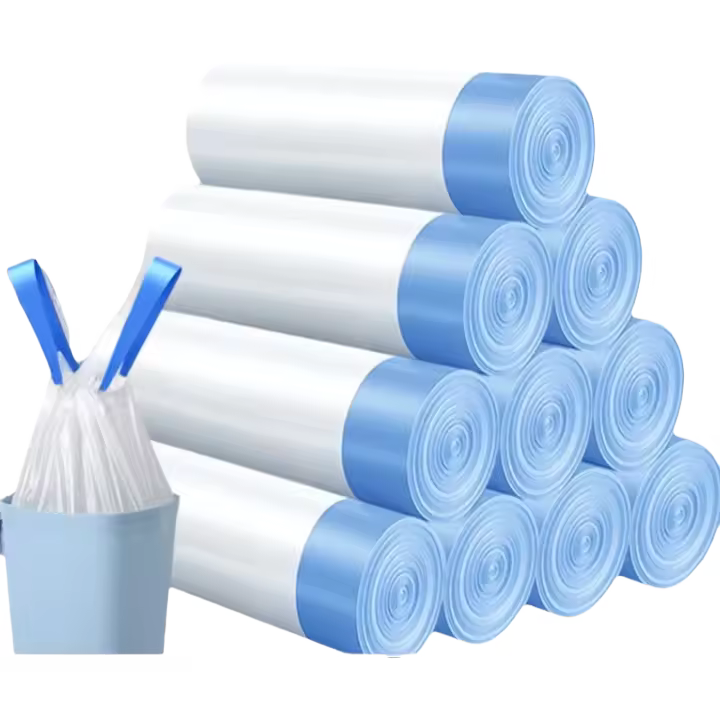 Bolsas de basura desechables con cinturón para el hogar, 5/10 rollos, 75/150 - 1