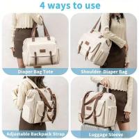 Bolsa cruzada de lactancia para mamás, mochila multifuncional duradera para pañales, organizador de viaje ligero y grande, 1 Uds. - details 5