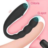Consolador 2 en 1, vibradores con tapón Anal para mujer, pinzas para clítoris y pezones, dilatador de trasero, masturbador femenino, Juguetes sexuales inalámbricos para adultos 18 eróticos - details 7