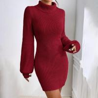 Otoño/Invierno suéter vestido de punto casual para mujer - details 5