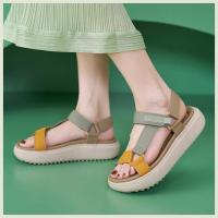 Sandalias Deportivas Para Mujer, Plataforma De Retales, Zapatos Con Elevador De Banda Estrecha, Soporte De Arco De Velcro Ajustable, Senderismo Al Aire Libre 41 - details 6