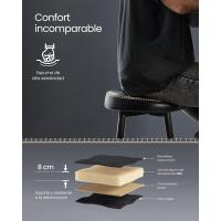 Juego de 2 Taburetes de Bar Taburetes de Cocina, Taburetes de Desayuno, Cuero Sintético con Costuras 76,2 cm de Alto, Silla Comedor, Fácil Montaje, Negro - details 27