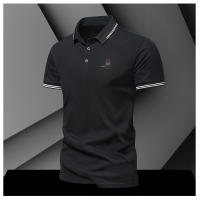Camisa POLO Para Hombre De Verano Seda De Hielo Secado Rápido Manga Corta Estilo Casual Color Sólido Ajuste Suelto Cuello De Negocios - details 14