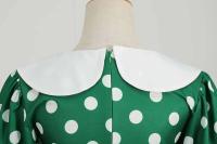 Elegante Vestido de Verano Manga Corta con Volantes Cuello Peter Pan Vintage A-e Midi Largo - details 13