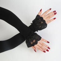 Guantes de Conducción de Manga Larga de Encaje de Seda de Hielo Protección de Brazo Deportiva y al Sol para Mujeres Par de Manos - details 7