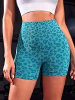 Shorts de Pantalón de Leopardo de Alta Estirabilidad Monos sin Costuras, Cintura Enfriada, Levantamiento de Cadera para Fitness, Correr, Yoga - details 11