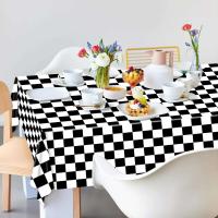 Mantel de Plástico Desechable a Cuadros con Cuadros 137*274cm Ideal para Picnic, Carrera, Fiesta de Coche Cocina y Comedor - details 4