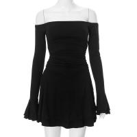 M23DS735 Vestido superior de color sólido plisado de cintura alta ajustado nuevo a la moda para mujer - details 67