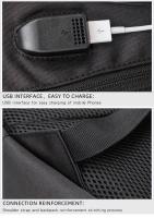 Mochila impermeable con carga USB para hombre, bolsa grande para ordenador portátil de 15,6 pulgadas, escolar - details 10