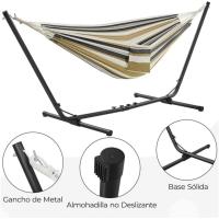 Hamaca Ajustable con Soporte 310/320/330*101*101,5cm Carga de 200kg Para Jardín Patio - details 6