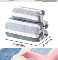 Juego de Patrón a Rayas Suave Toalla de Mano Secado Rápido Absorbente Comodidad para Hombres y Mujeres Tamaño Grande Empaque para el Hogar - details 1