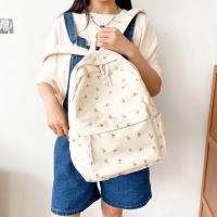 Mochila Escolar Coreana Blanca y Floral para Niñas Adolescentes Bolsa De Libros De Marca - details 8