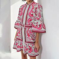 Vestido largo medio informal holgado con estampado de temperamento para mujer, nueva moda de primavera - details 5