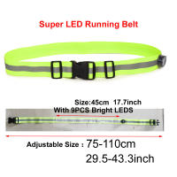 Cinturón para correr LED, banda luminosa recargable por USB, cintura elástica de alta visibilidad, luz para actividades nocturnas - details 1