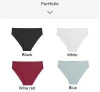 Bragas de algodón con diseño de Jacquard para mujer, ropa interior Sexy, lencería femenina, bragas íntimas de Color sólido para mujer - details 15